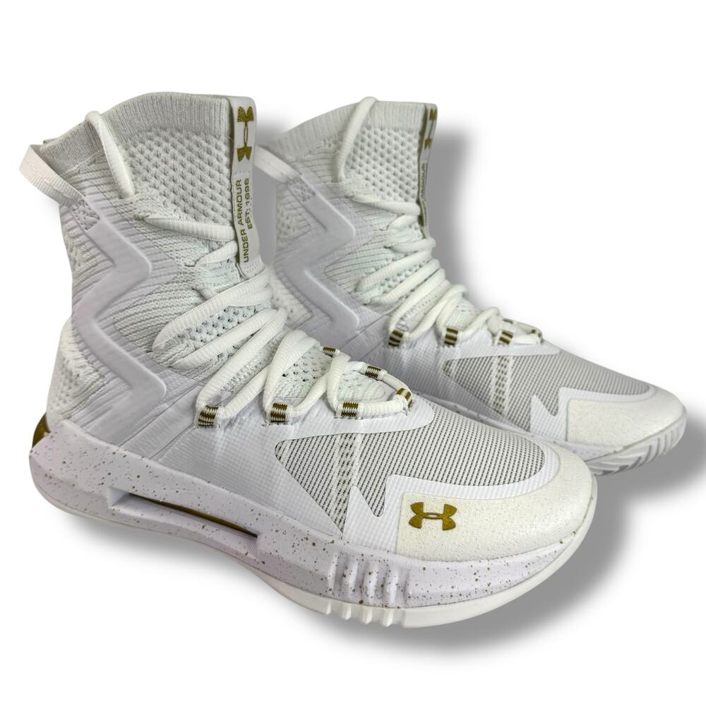 Under Armour Highlight Ace 2.0 Womens White Mesh Athletic Volleyball Shoes Sz 7